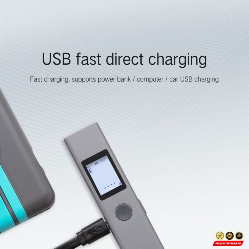ATuMan Pengukur Jarak Laser Distance Meter Portable Rechargeable 30M - Gray - [MRH2] - Image 5
