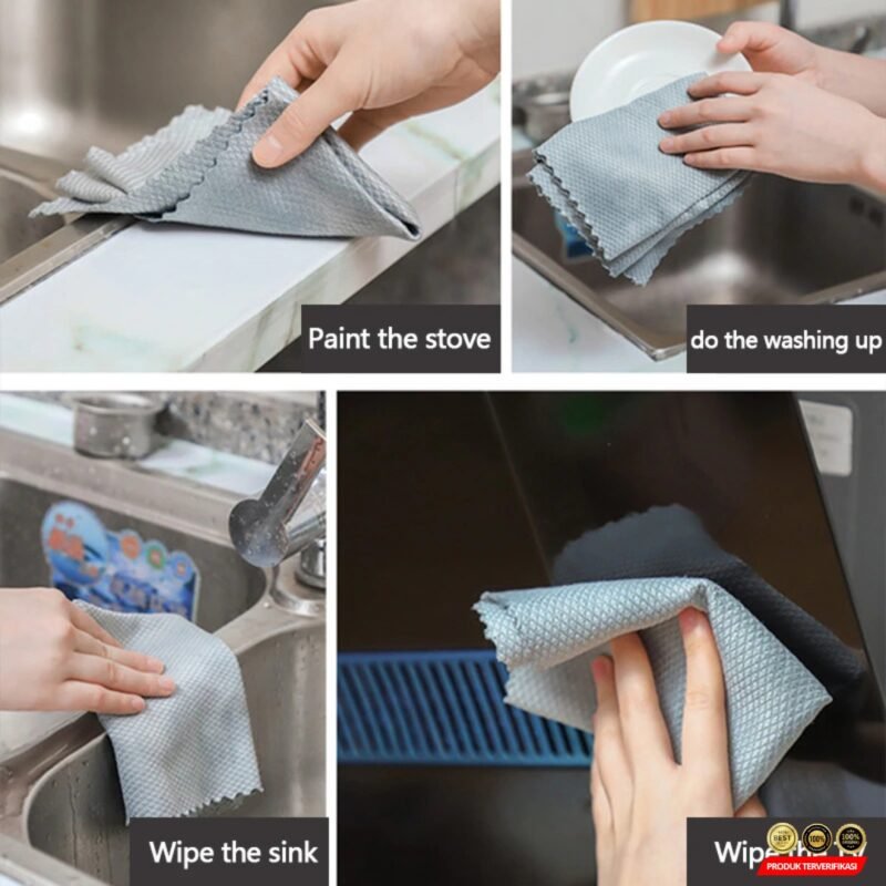 Strongwell Kain Lap Microfiber Cleaning Cloth 3 PCS - MultiColor - [MRH2] - Image 5