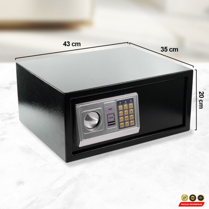 TaffGUARD Kotak Brankas Hotel Safety Box Password 43x35x20cm -Black [MRH2] - Image 5