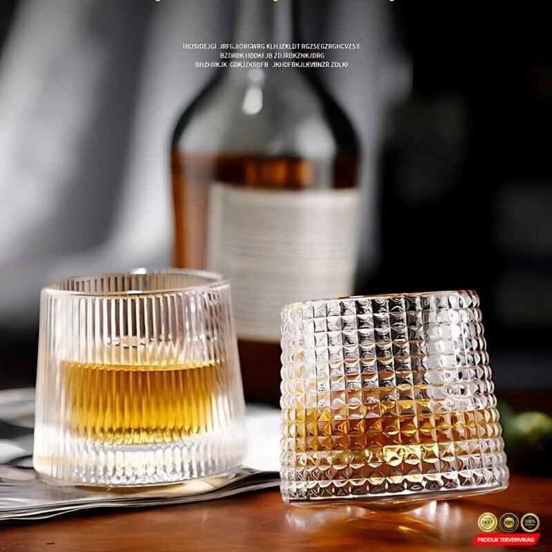 Gelas Whisky Crystal Spinning