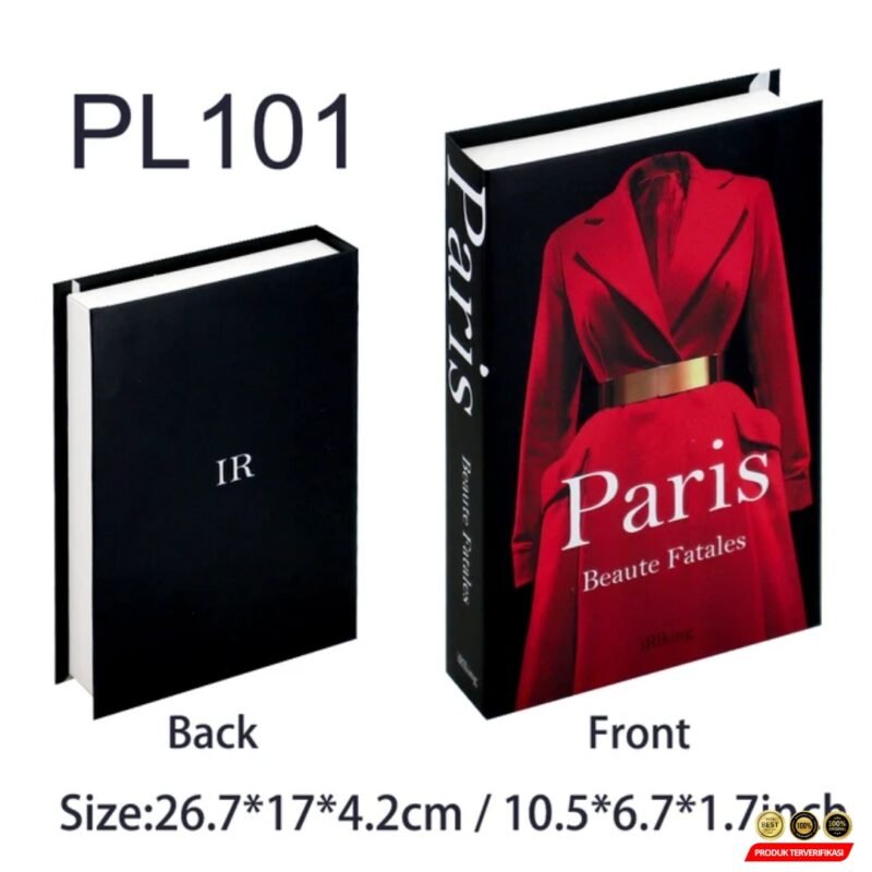 VILEAD Buku Pajangan Palsu Penyimpanan Barang Dummy Book Organizer Paris - Multi-Color [MRH2] - Image 6