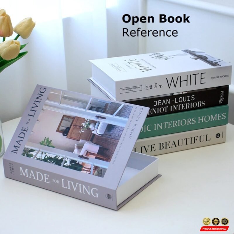 VILEAD Buku Pajangan Palsu Penyimpanan Barang Dummy Book Organizer Peace Love - Multi-Color [MRH2] - Image 6