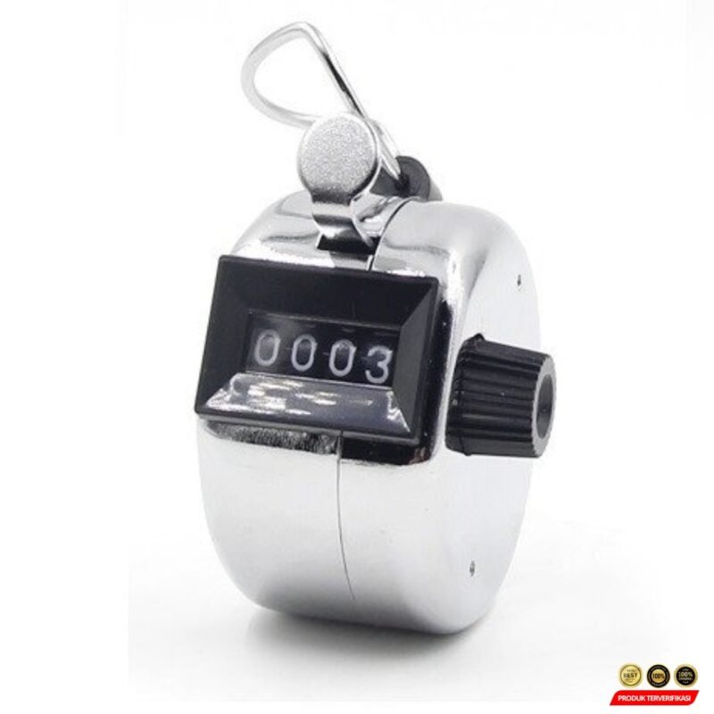 Alat Penghitung Manual Hand Tally Counter 4 Digit - Silver - [MRH2] - Image 2
