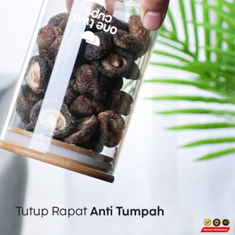 One Two Cups Toples Kaca Penyimpanan Makanan Kedap Udara Storage Jar 250ml - Transparent [MRH2] - Image 7