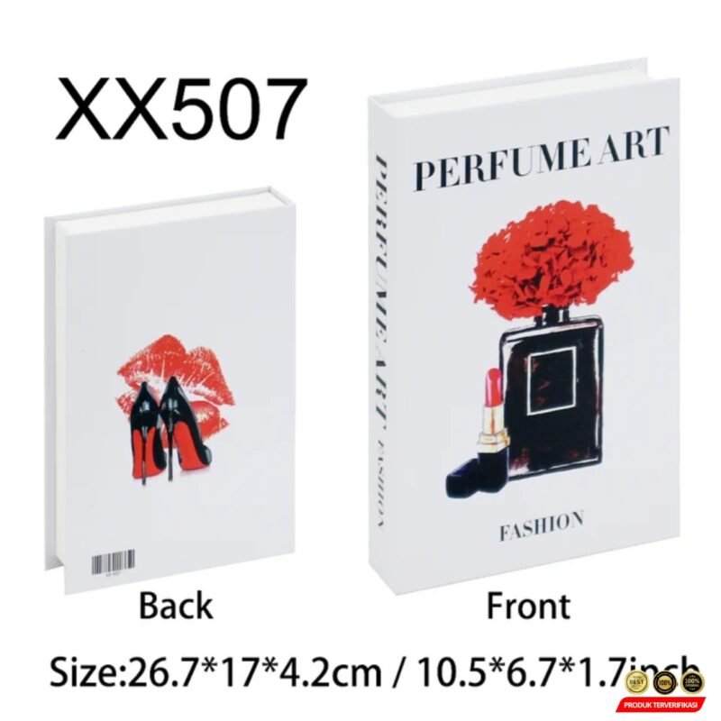 VILEAD Buku Pajangan Palsu Penyimpanan Barang Dummy Book Organizer Perfume Art - Multi-Color [MRH2] - Image 7