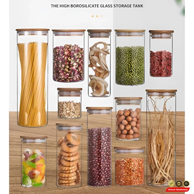 Toples Kaca Penyimpanan Makanan