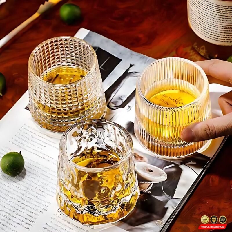 Gelas Whisky Crystal Spinning
