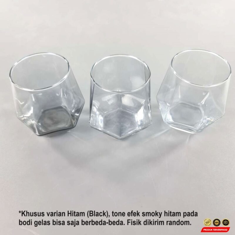 One Two Cups Gelas Kaca Aesthetic Kopi Teh Diamond Crystal Glass 310ml - [MRH2] - Image 7