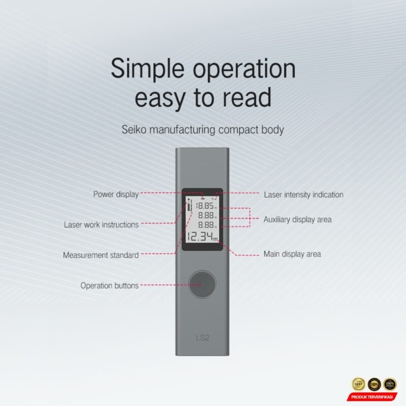ATuMan Pengukur Jarak Laser Distance Meter Portable Rechargeable 30M - Gray - [MRH2] - Image 7