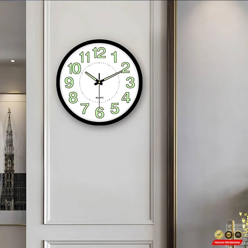 Jam Dinding Bulat Quartz