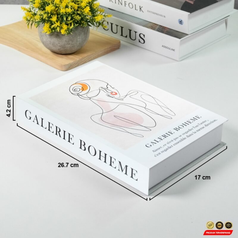 VILEAD Buku Pajangan Palsu Penyimpanan Barang Dummy Book Organizer Galerie - Multi-Color [MRH2] - Image 8