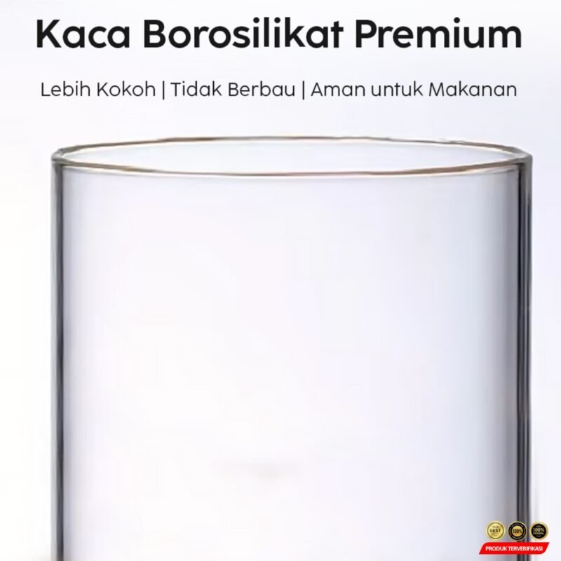 One Two Cups Toples Kaca Penyimpanan Makanan Kedap Udara Storage Jar 250ml - Transparent [MRH2] - Image 6