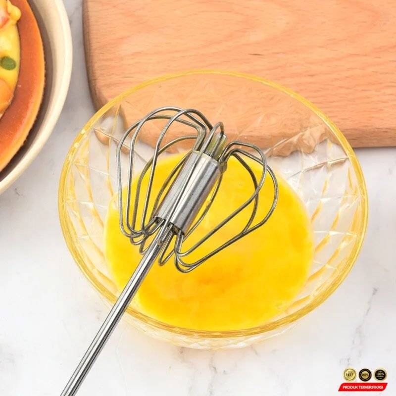 ZHEGW Hand Mixer Mini Semi Otomatis Pengocok Telur Whisk Foamer - Silver - [MRH2] - Image 8