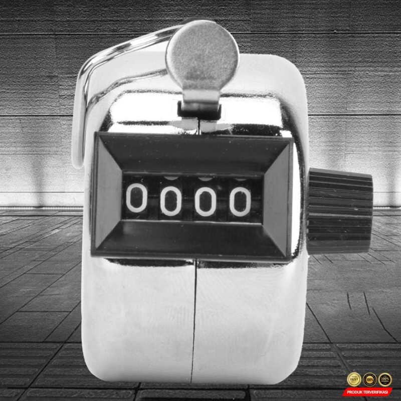Alat Penghitung Manual Hand Tally Counter 4 Digit - Silver - [MRH2] - Image 5