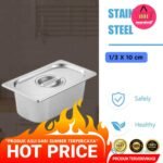 SUPPLE Food Pan Stainless Steel Wadah Makanan Prasmanan dengan Tutup - [MRH1]