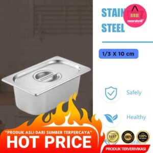 SUPPLE Food Pan Stainless Steel Wadah Makanan Prasmanan dengan Tutup - [MRH1]