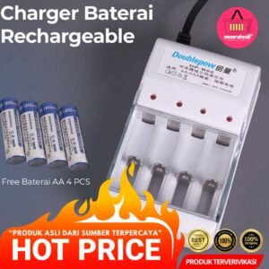 Charger Baterai Rechargeable 4 Slot AA AAA with AA 4 PCS - [MRH1]