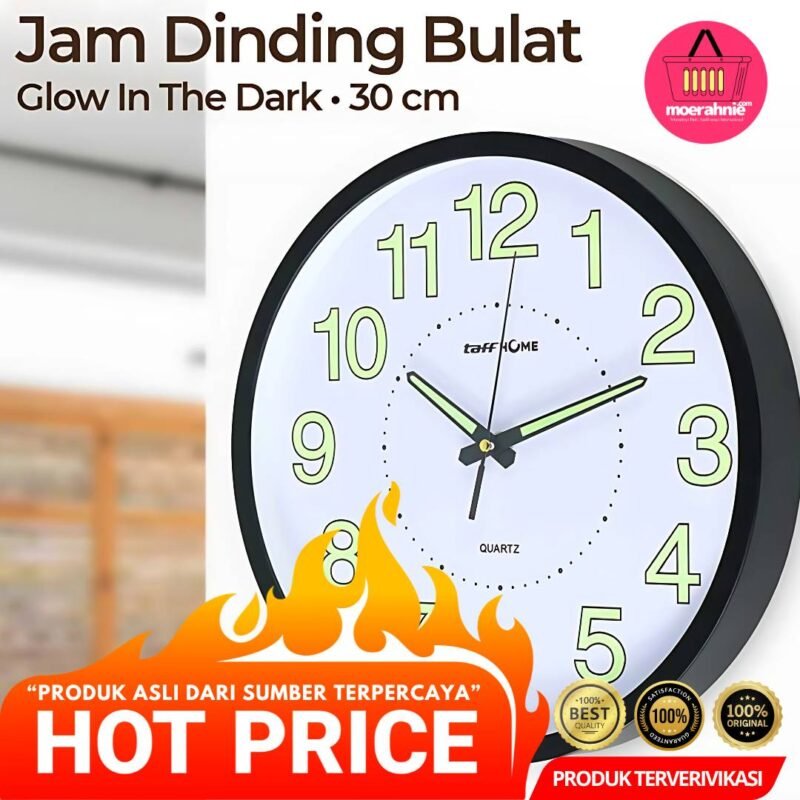 Jam Dinding Bulat Quartz