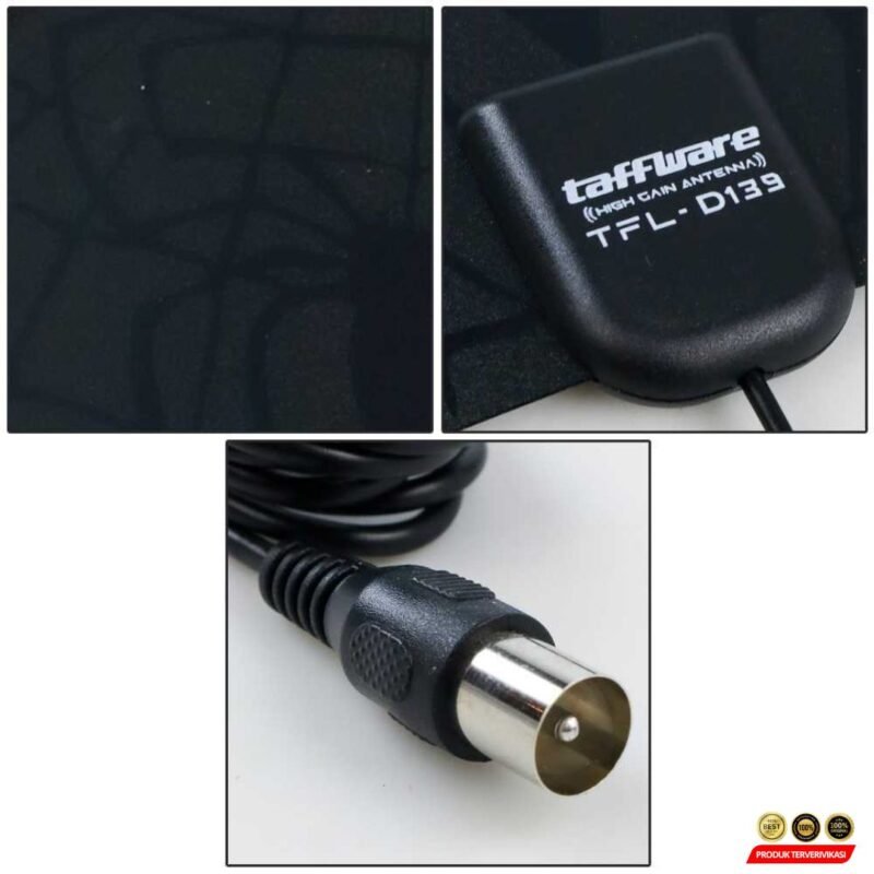 Antena TV Digital Indoor DVB-T2 25dB Spider Jack Male Plug - Hitam - [MRH1]