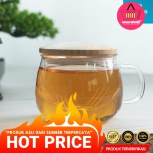 Cangkir Teh Saringan Kaca