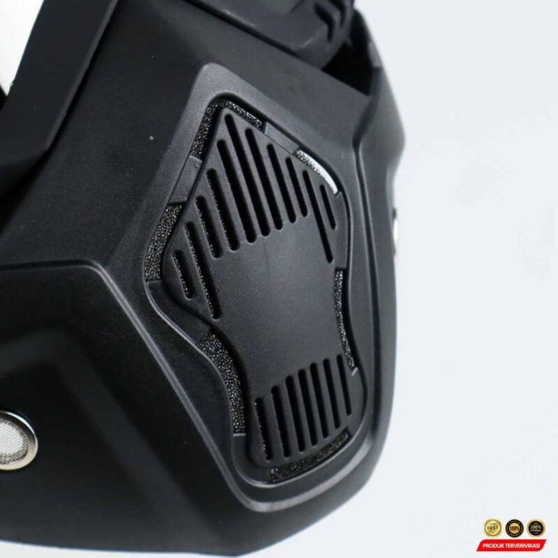 Kacamata Goggles Mask Motor Retro Windproof - Hitam/Abu - [MRH1]