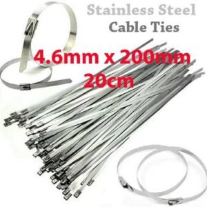 Cable ties stainless steel 20cm x 4.6mm klem pengikat