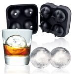 Cetakan Es Batu Silikon Bulat 4 Grid Ice Cube Mold 