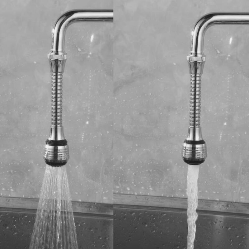 Filter Keran Air Aerator Nozzle Fleksibel 15 cm - [Silver]