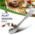 3 in 1 Sendok Garpu Pisau Stainless Steel
