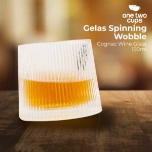 Gelas Whisky Crystal Spinning Wobble Rock Glass 150ml