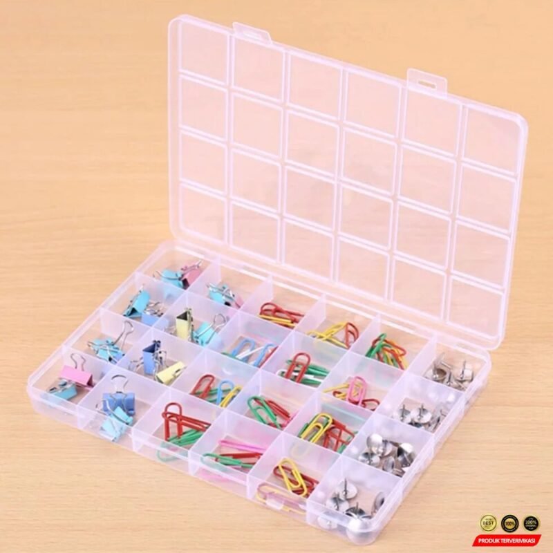 Kotak Penyimpanan Perhiasan Grid Box Multifunction Organizer 24 Slot - Gambar 3