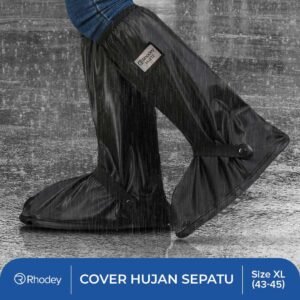 Jas Hujan Sepatu Anti Air Shoes Cover PVC Zipper with Reflector