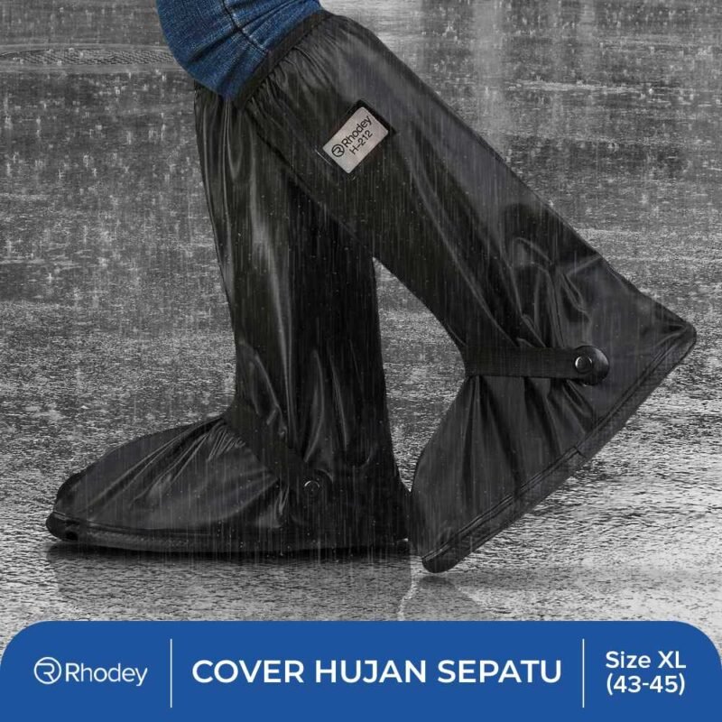 Jas Hujan Sepatu Anti Air Shoes Cover PVC Zipper with Reflector