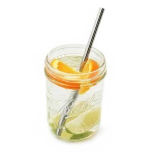 Sedotan Stainless Steel Lurus - Straight Straw 265 x 6 mm