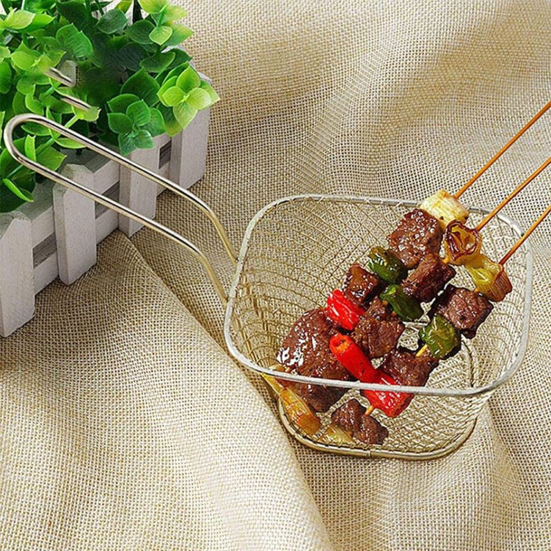 Keranjang Saringan Masak Mini Kentang Goreng Skimmer Utensil - Image 3