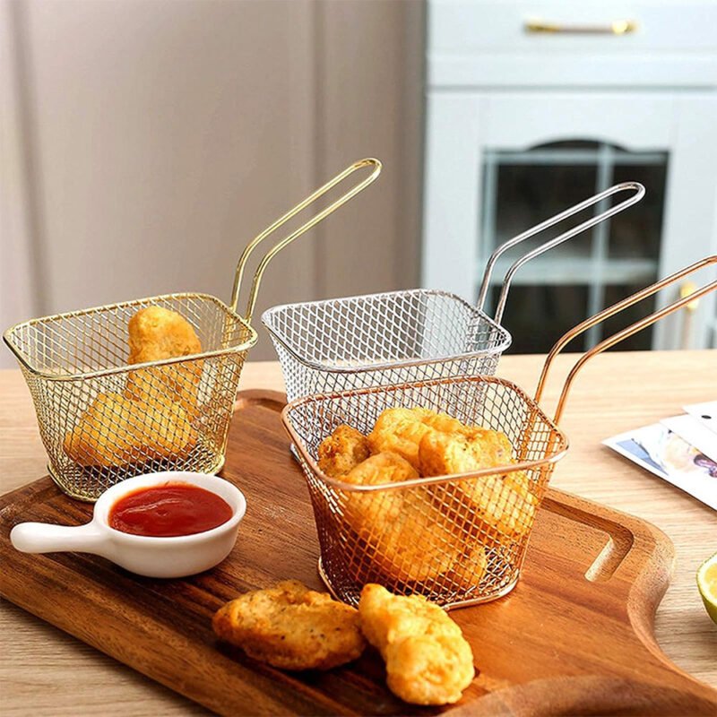 Keranjang Saringan Masak Mini Kentang Goreng Skimmer Utensil