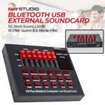 Sound Card Bluetooth USB External Live Mic Headset