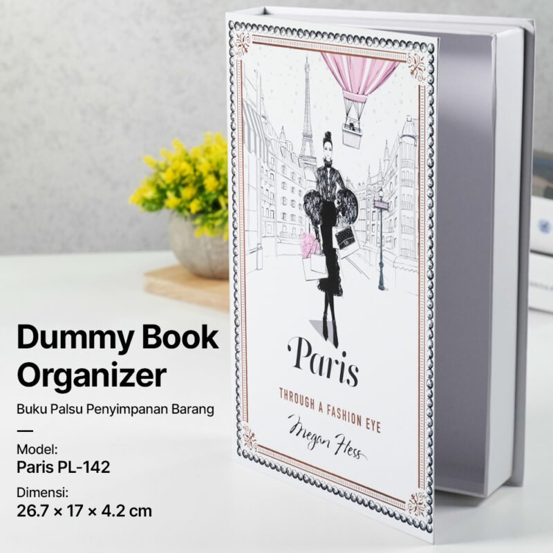 Buku Pajangan Palsu Penyimpanan Barang Dummy Book Organizer Paris - MultiColor
