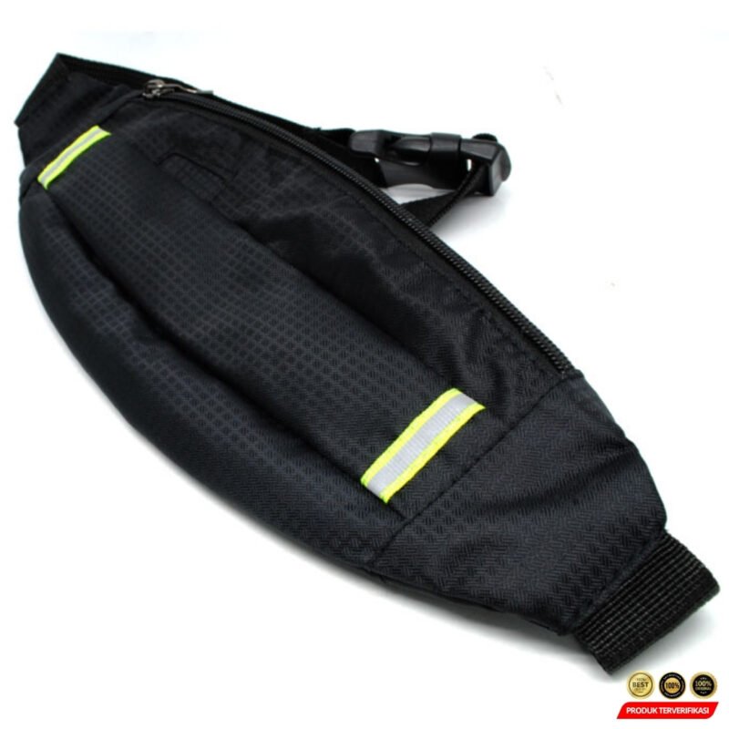 Tas Pinggang Olahraga Lari Waterproof Running Waist Bag - Black - Image 4