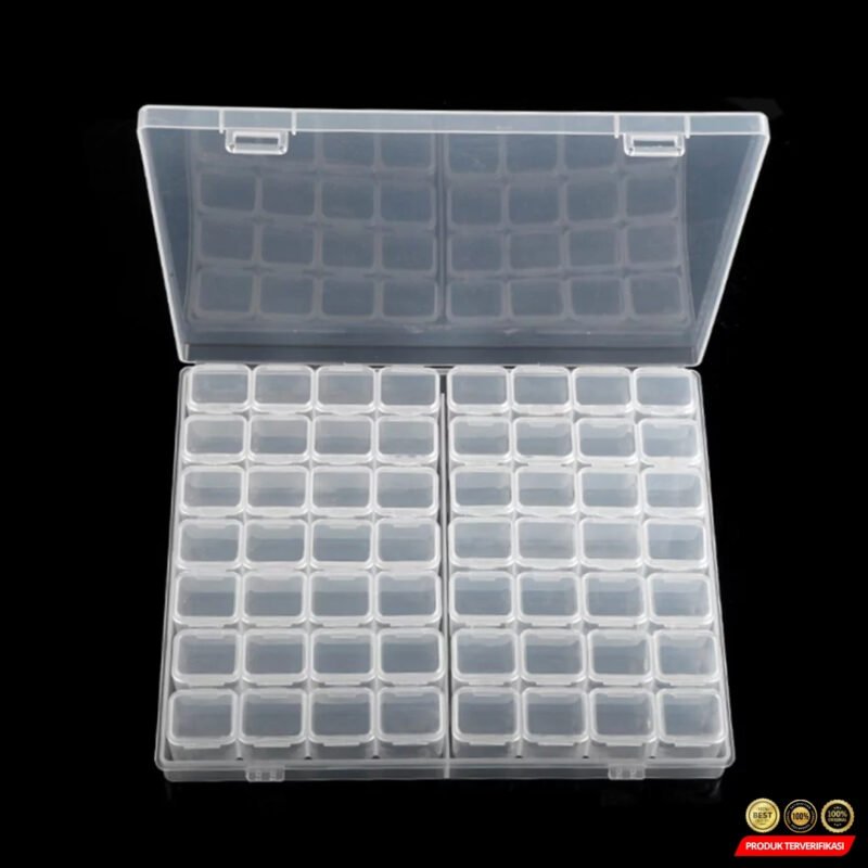 Kotak Perhiasan Aksesoris Plastic Storage Jewelry Box 56 Grid - [MRH2] - Image 8