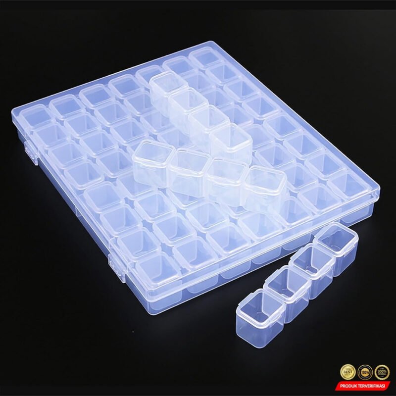 Kotak Perhiasan Aksesoris Plastic Storage Jewelry Box 56 Grid - [MRH2] - Image 9