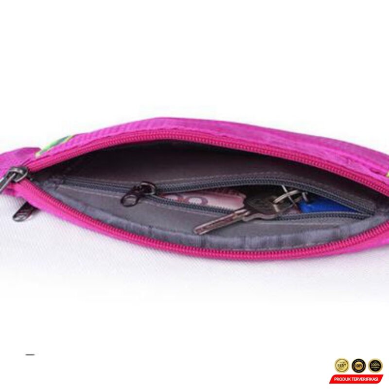 Tas Pinggang Olahraga Lari Waterproof Running Waist Bag - Black - Image 6