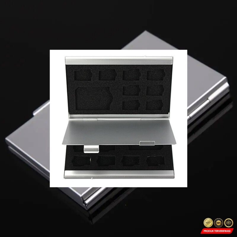 Memory Card Aluminium Storage Box 18in1 16 MicroSD and 2 SD Card - Image 5