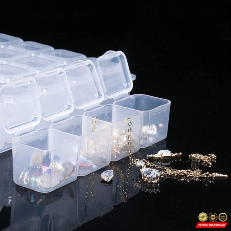 Kotak Perhiasan Aksesoris Plastic Storage Jewelry Box 56 Grid - [MRH2] - Image 3