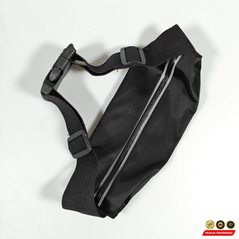 Tas Pinggang Olahraga Lari Slot Smartphone Running Waist Bag - Black - Image 3