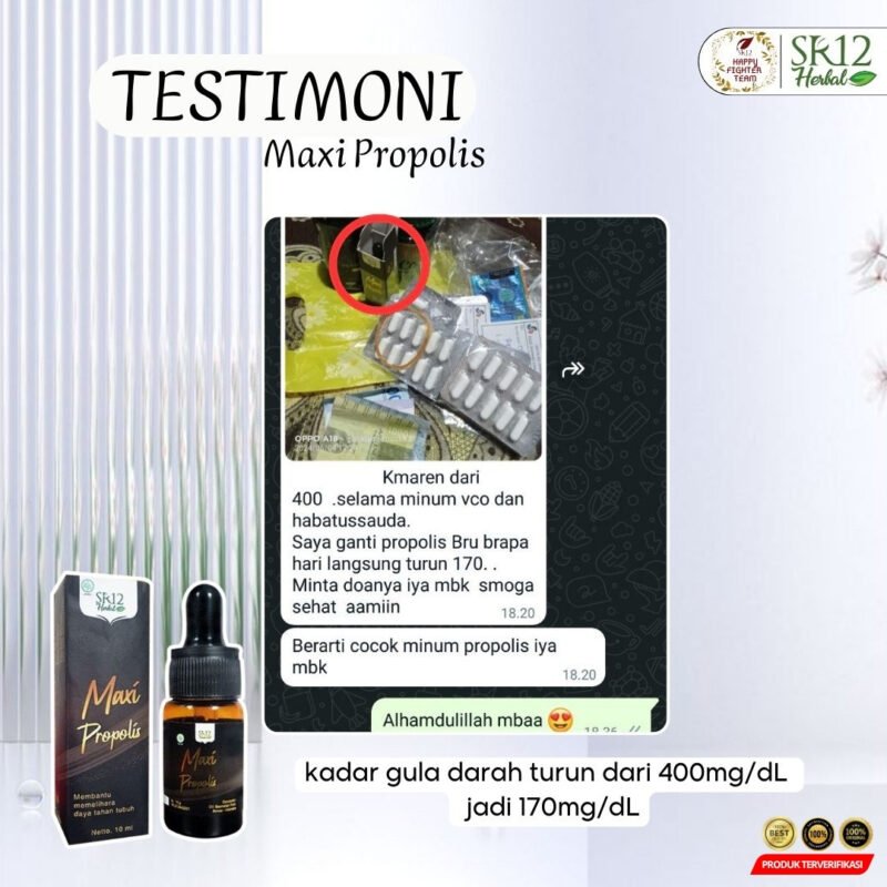 Maxi Propolis Liquid Propolis Mengandung Nano Green Brazilian Meningkatkan Daya Tahan Tubuh - Image 3
