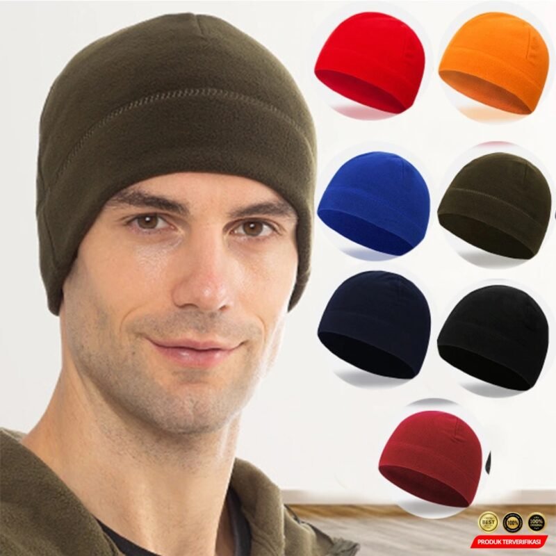 TRUE Topi Kupluk Pria Wanita Kain Fleece Beanie Hat Winter [MRH2] - Image 7