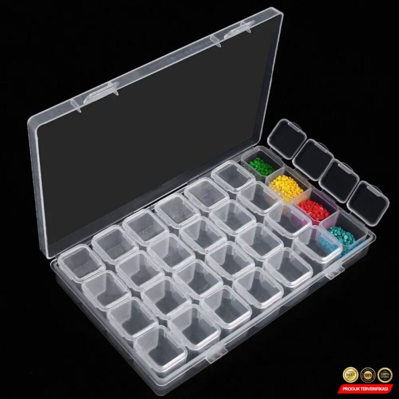 Biutte.co Kotak Penyimpanan Perhiasan Separate Box 28 Grid - [MRH2 - Image 8