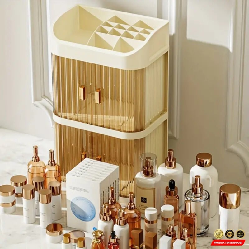 Rak Kosmetik Kotak Make Up Storage Box Organizer 3 Layer - Image 6