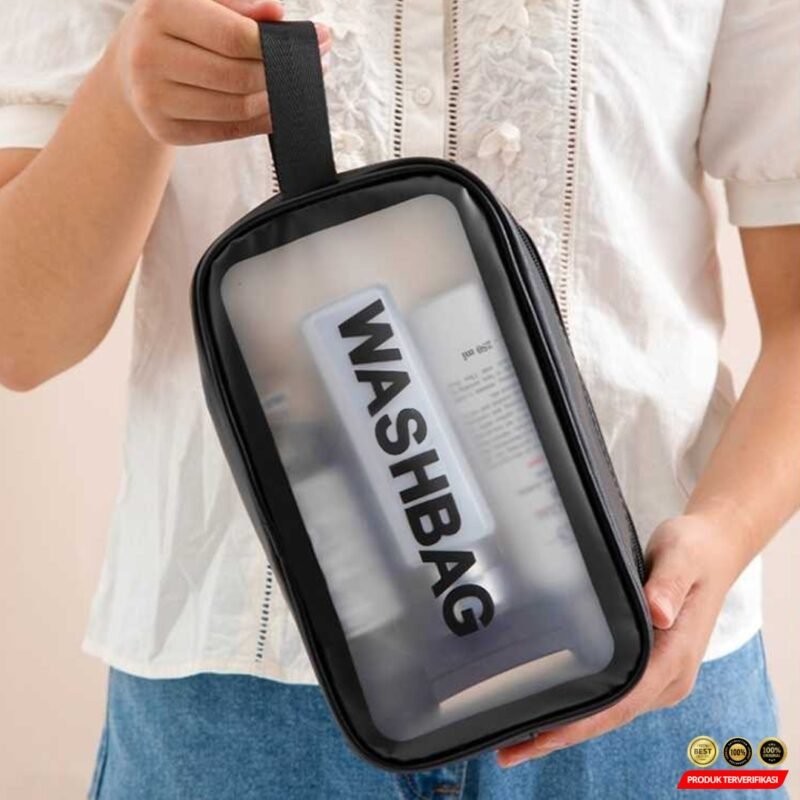 WASHBAG Tas Kosmetik Alat Make Up Portable Pouch Korean PVC Size M - [MRH2] - Image 5